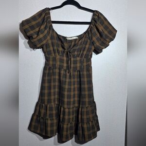 Liberty Love Checkered V-Neck Top